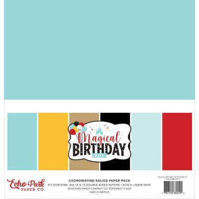 Echo Park Magical Birthday Boy Cardstock - Solids Kit
